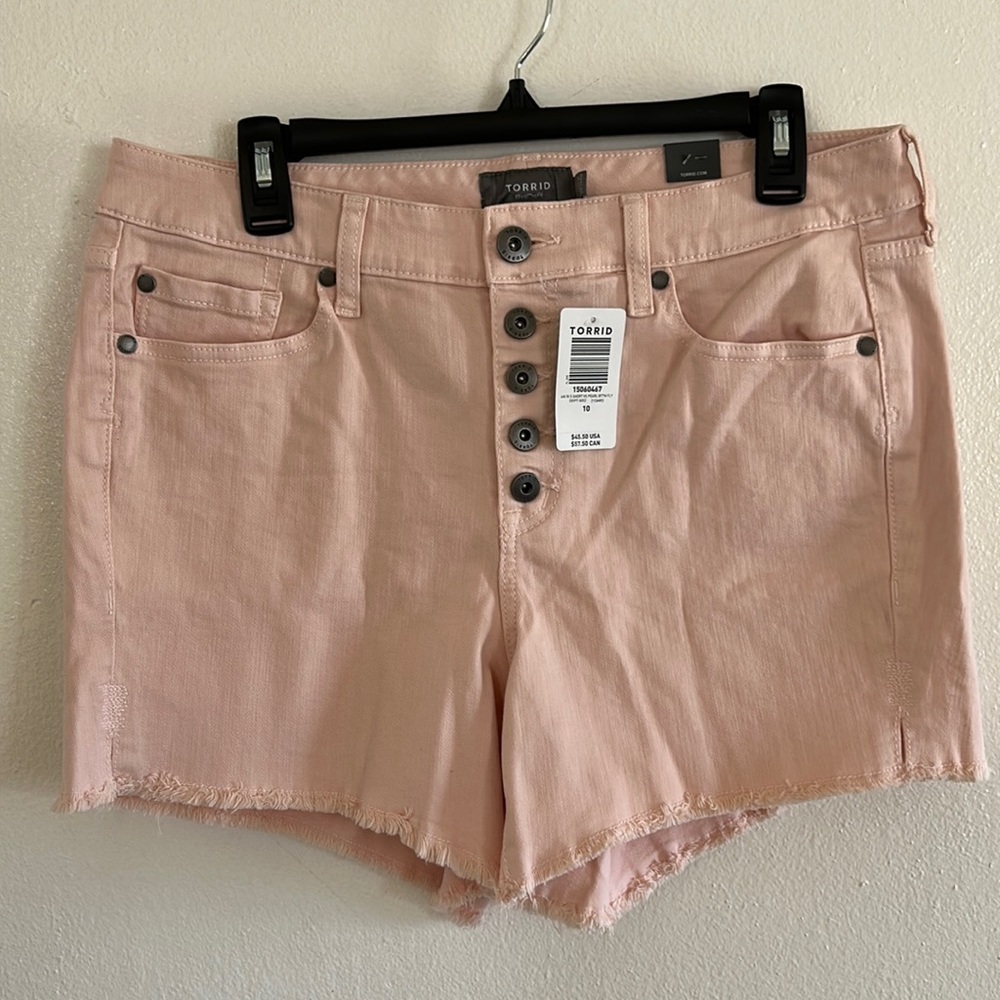 Pink Distressed Torrid Shorts Sz 10